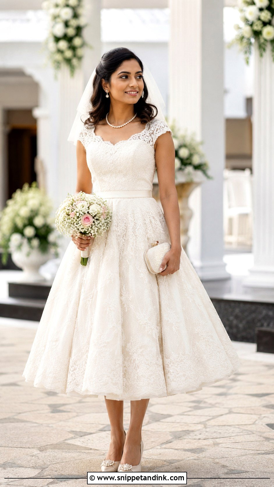 Kerala Wedding Tea Length Gown - Snippet and Ink - 20 Kerala Wedding Gown Ideas