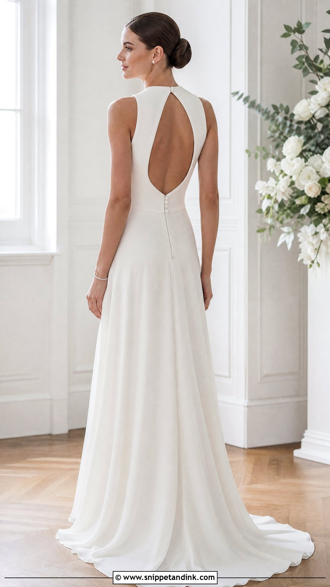 Keyhole Back Wedding Dress - Snippet and Ink - 20 Simple Open Back Wedding Dress Ideas