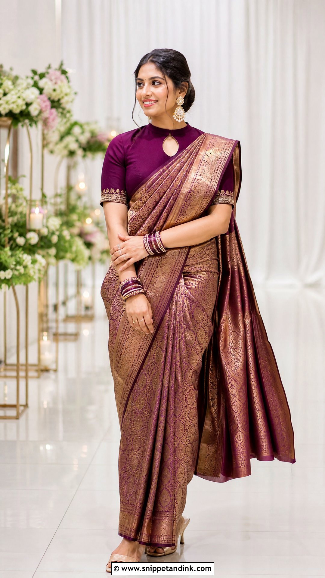 Keyhole Bridal Blouse Neck Design - Snippet and Ink - 20 Latest Bridal Blouse Neck Designs