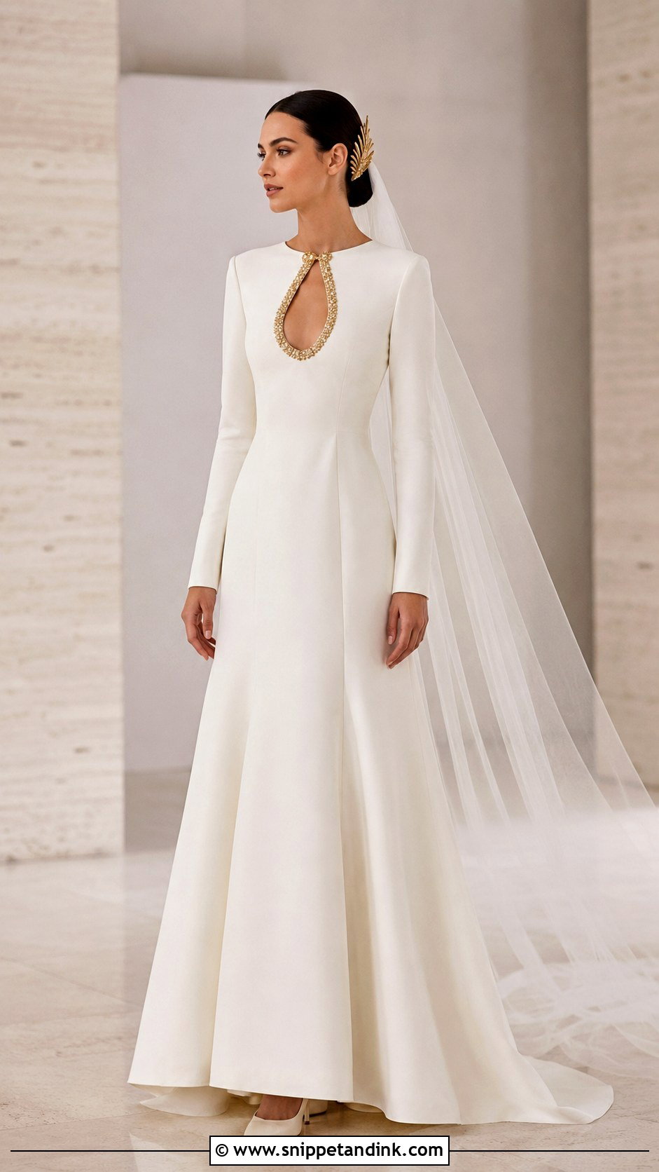 Keyhole Cutout Schiaparelli Wedding Dress - Snippet and Ink - 20 Schiaparelli Wedding Dress Ideas