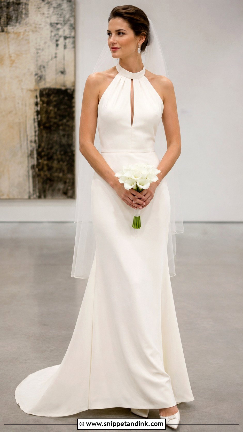 Keyhole Halter Neck Wedding Gown - Snippet and Ink - 20 Halter Neck Wedding Gown Ideas