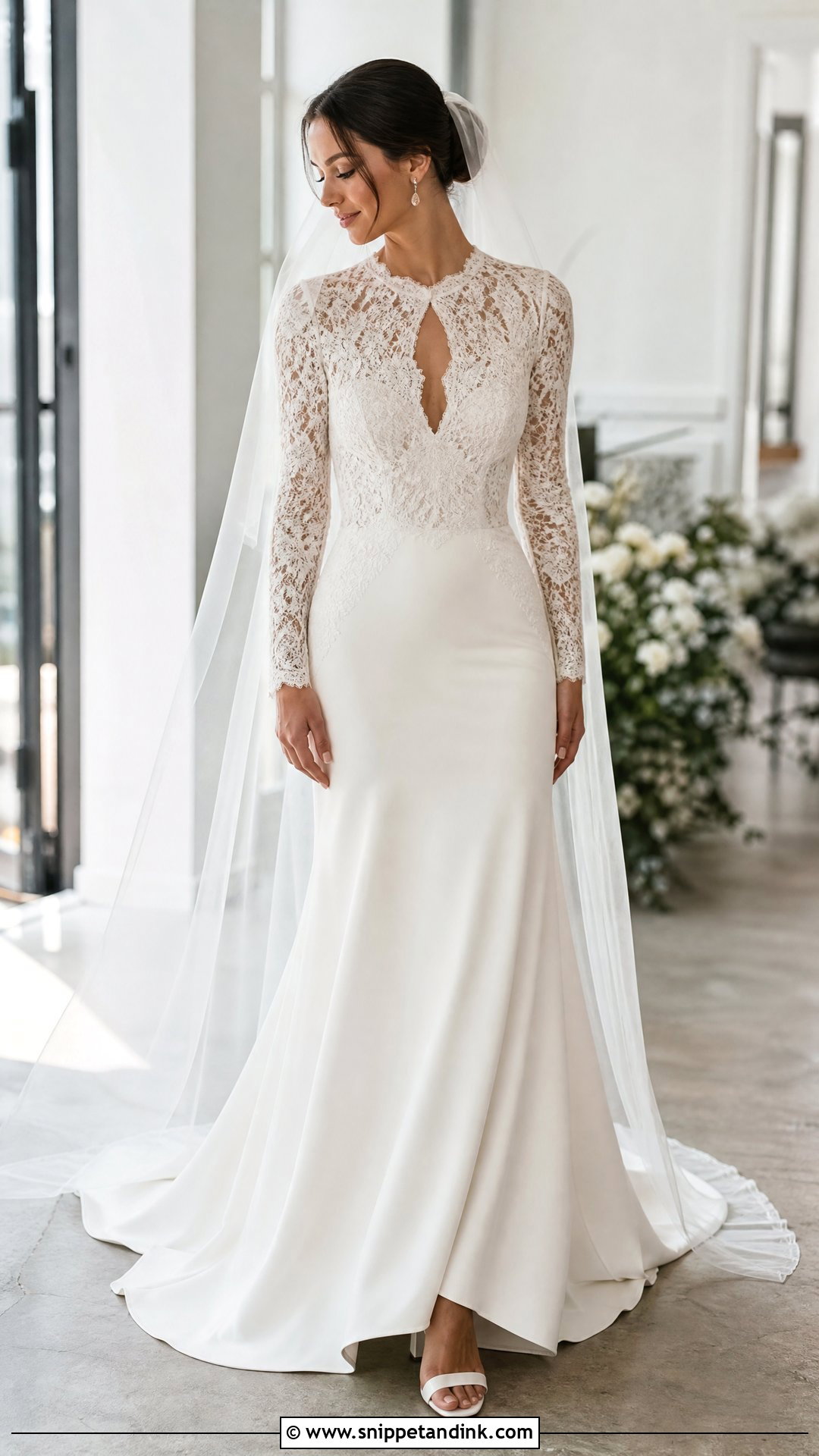Keyhole Neckline Wedding Dress - Snippet and Ink - 20 Wedding Dresses Neckline