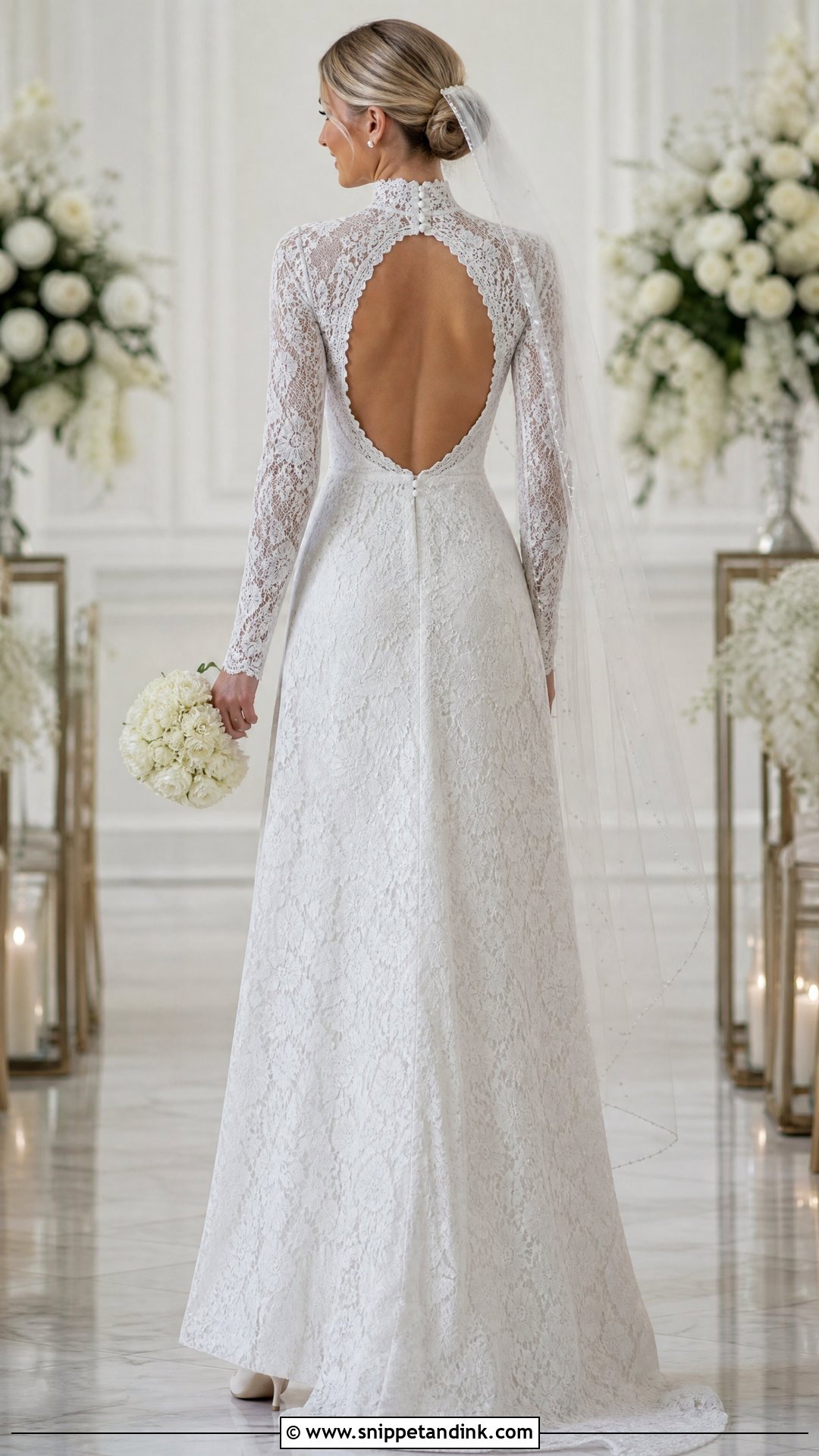 Keyhole Open Back Wedding Dress - Snippet and Ink - 20 Open Wedding Dress Ideas