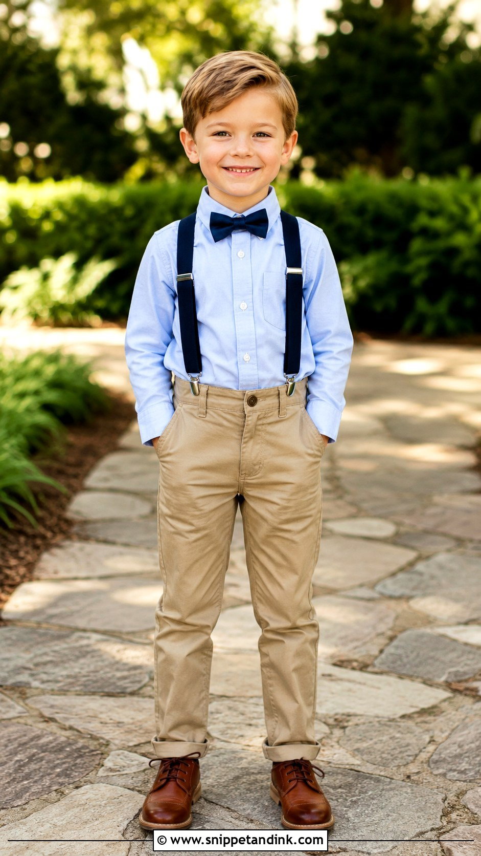 Khaki Pants Ring Boy Outfit - Snippet and Ink - 25 Ring Boy Outfits