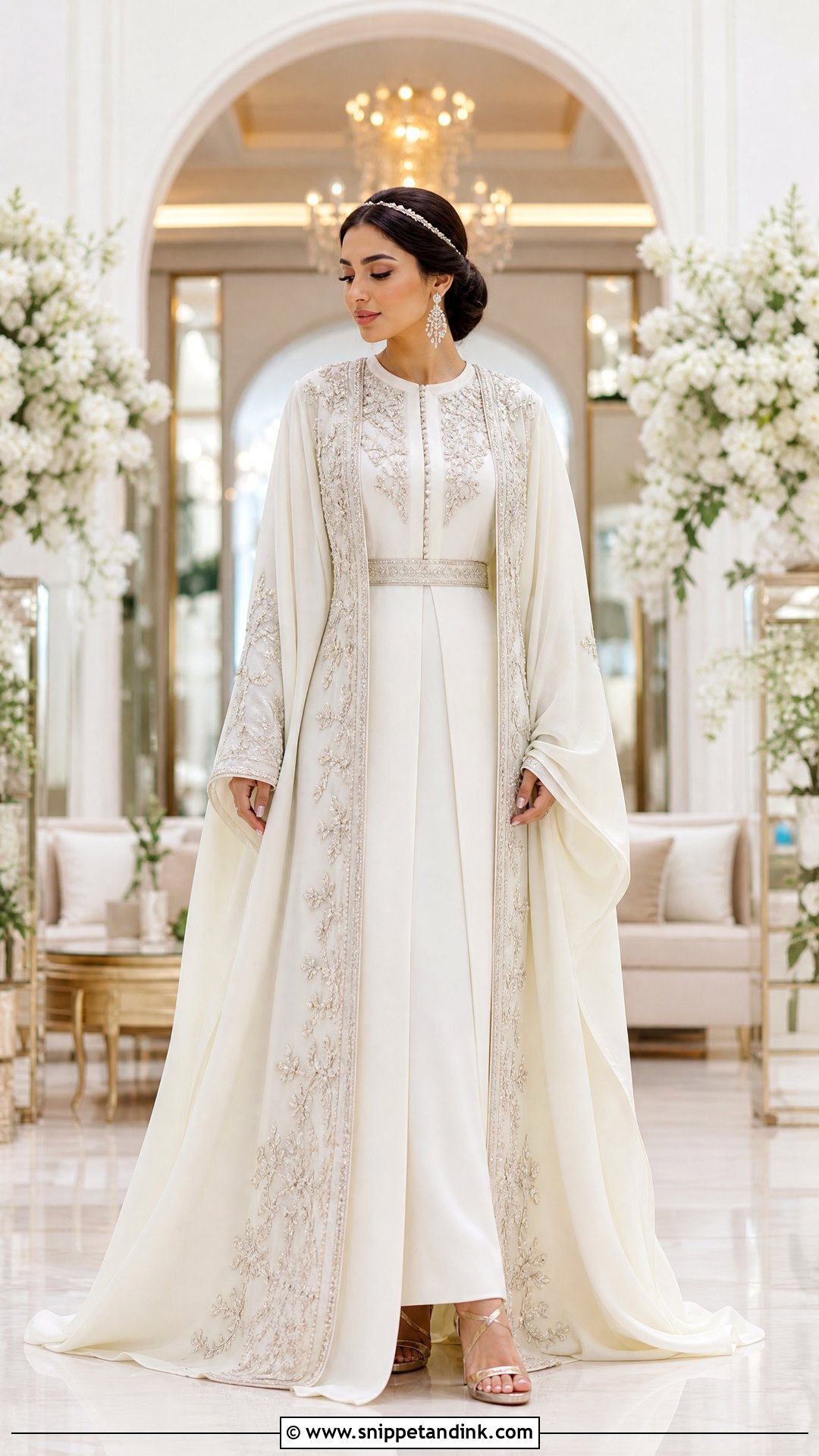 Khaleeji Jalabiya Arab Wedding Dress - Snippet and Ink - 25 Arab Wedding Dresses