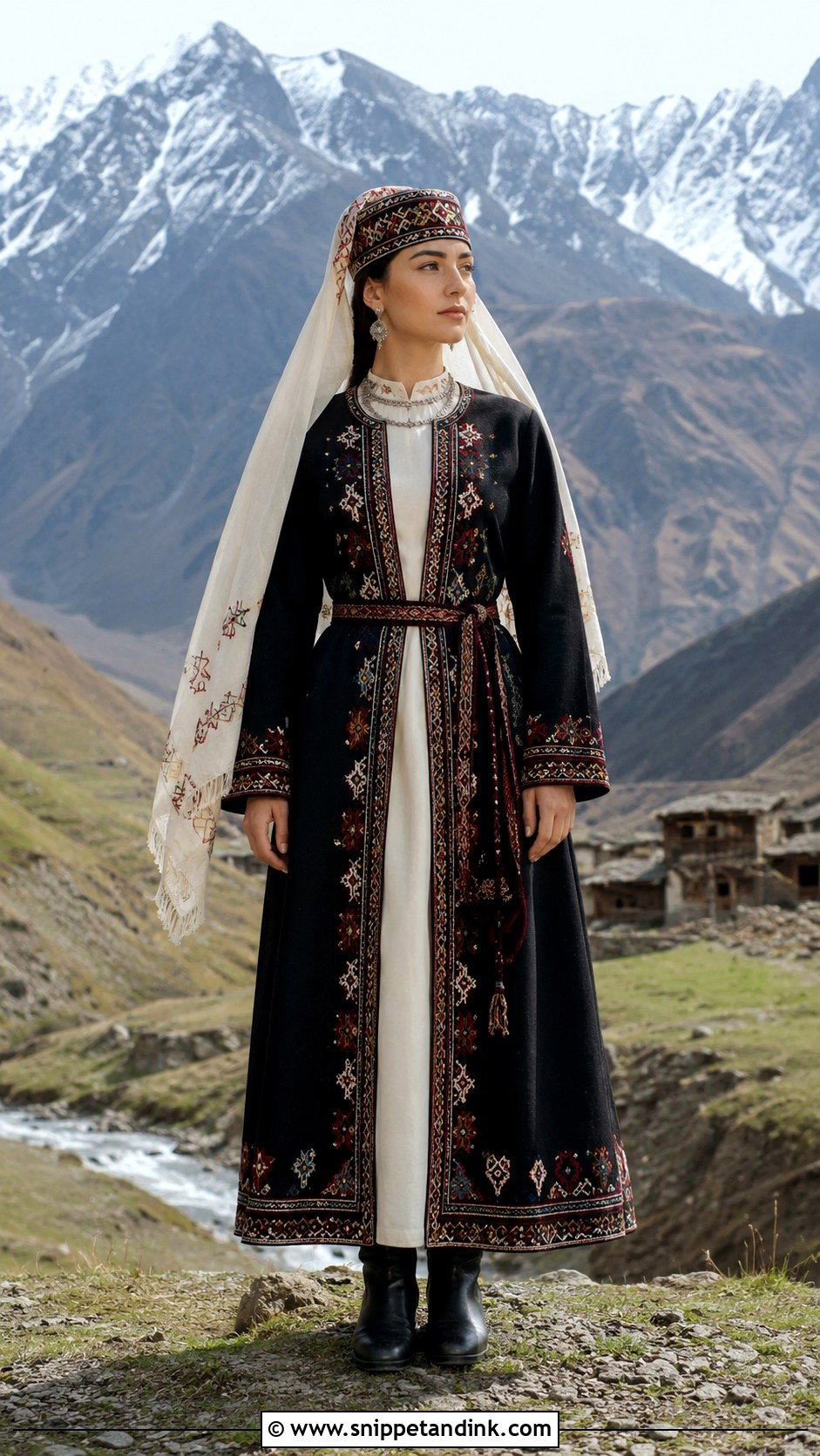 Khevsureti Georgian Wedding Dress - Snippet and Ink - 20 Georgian Traditional Wedding Dress Ideas