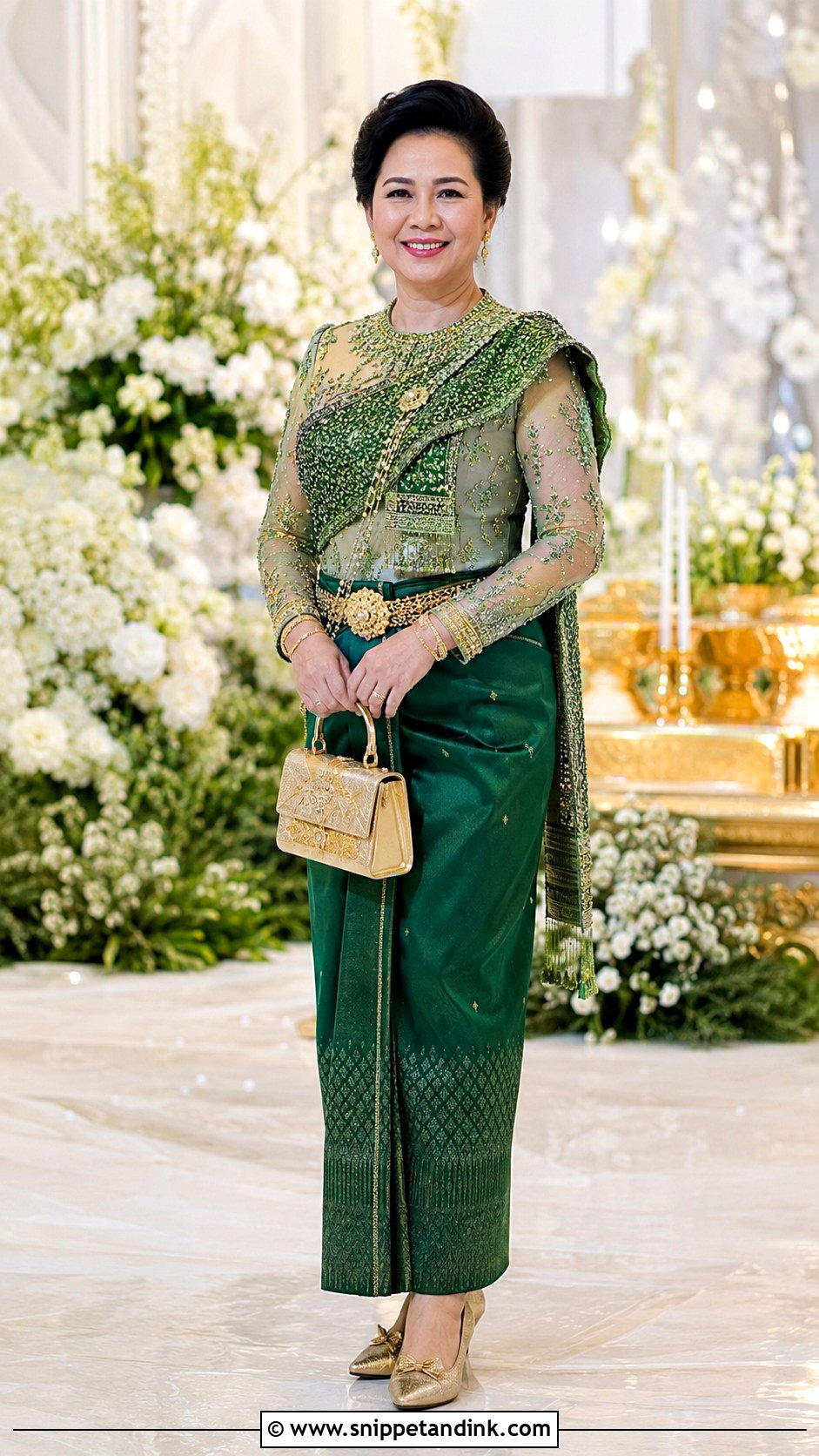 Khmer Mother Of The Bride Wedding Outfit - Snippet and Ink - 20 Khmer Wedding Outfits