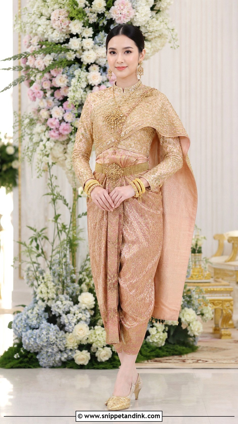 Khmer Sampot Chang Kben Wedding Outfit - Snippet and Ink - 20 Khmer Wedding Outfits