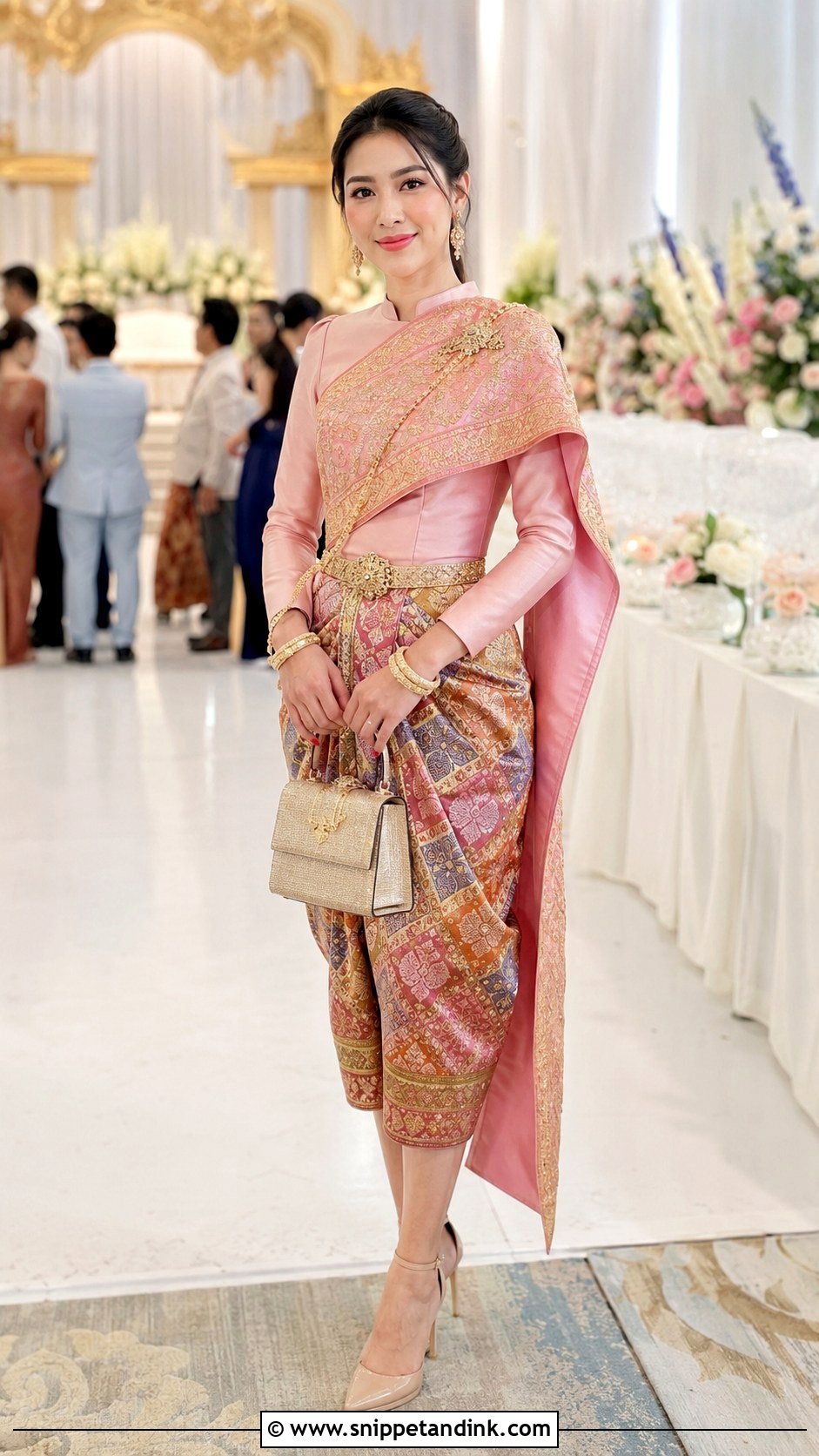 Khmer Sampot Hol Wedding Outfit - Snippet and Ink - 20 Khmer Wedding Outfits