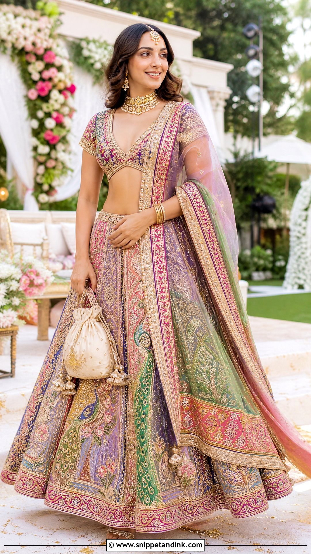 Kiara Advani Multicolor Wedding Lehenga - Snippet and Ink - 20 Anant Ambani Wedding Outfits