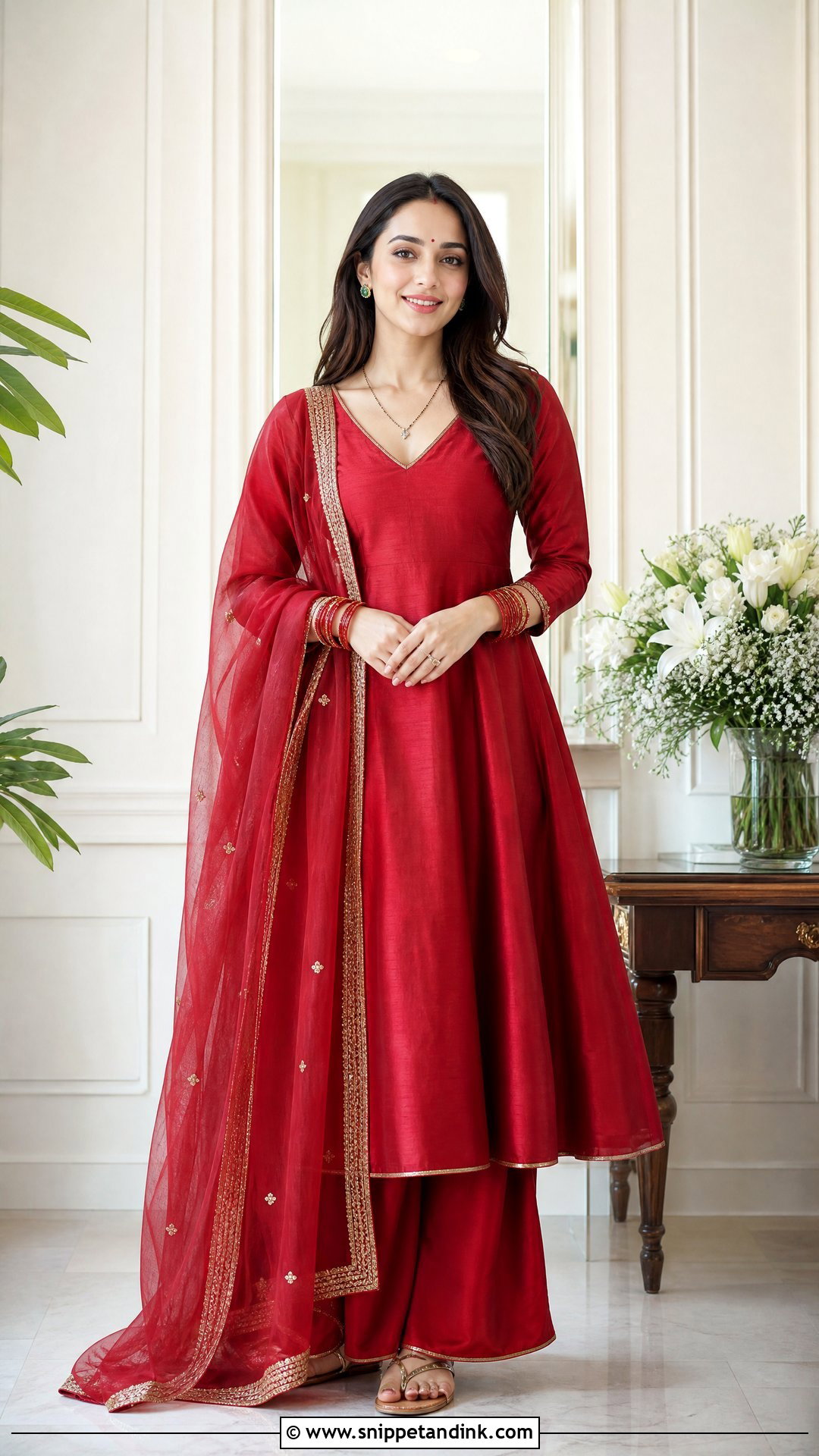Kiara Advani Red Newlywed Kurta Set - Snippet and Ink - 20 Kiara Advani Wedding Outfits