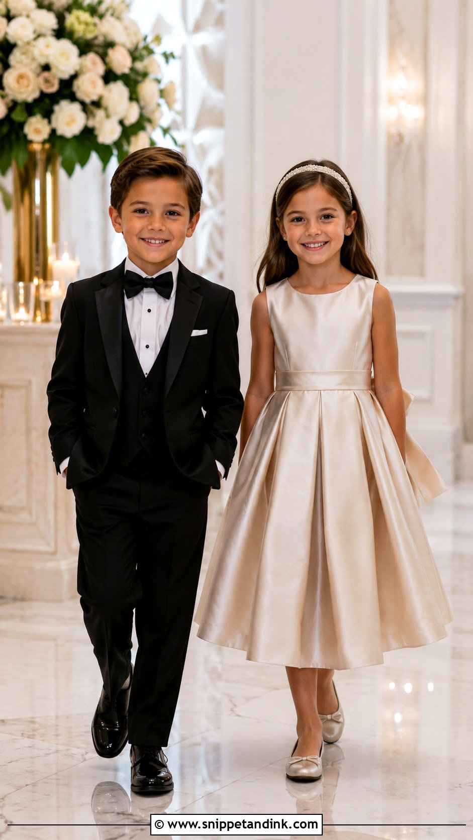 Kids Black Tie Wedding Outfit - Snippet and Ink - 30 Kids Wedding Outfits