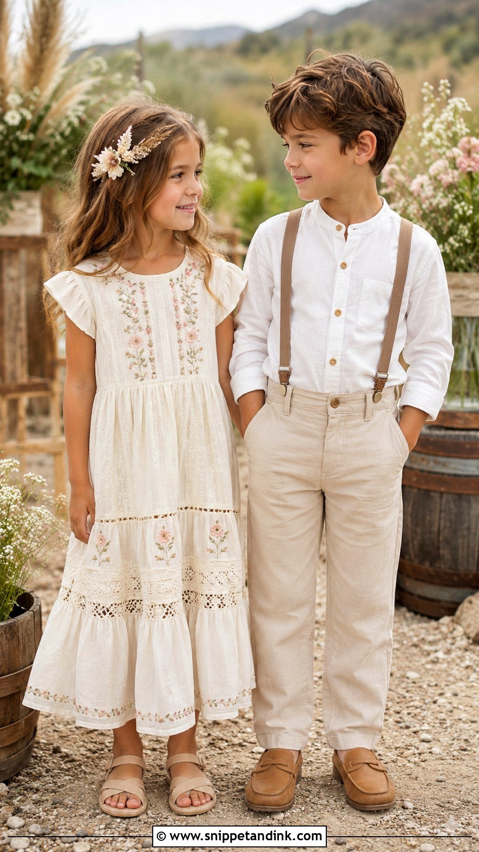 Kids Boho Wedding Outfit - Snippet and Ink - 30 Kids Wedding Outfits