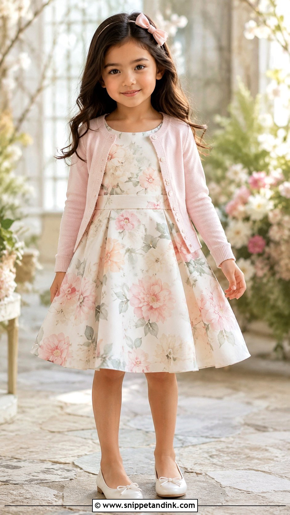 Kids Floral Dress Wedding Outfit - Snippet and Ink - 30 Kids Wedding Outfits