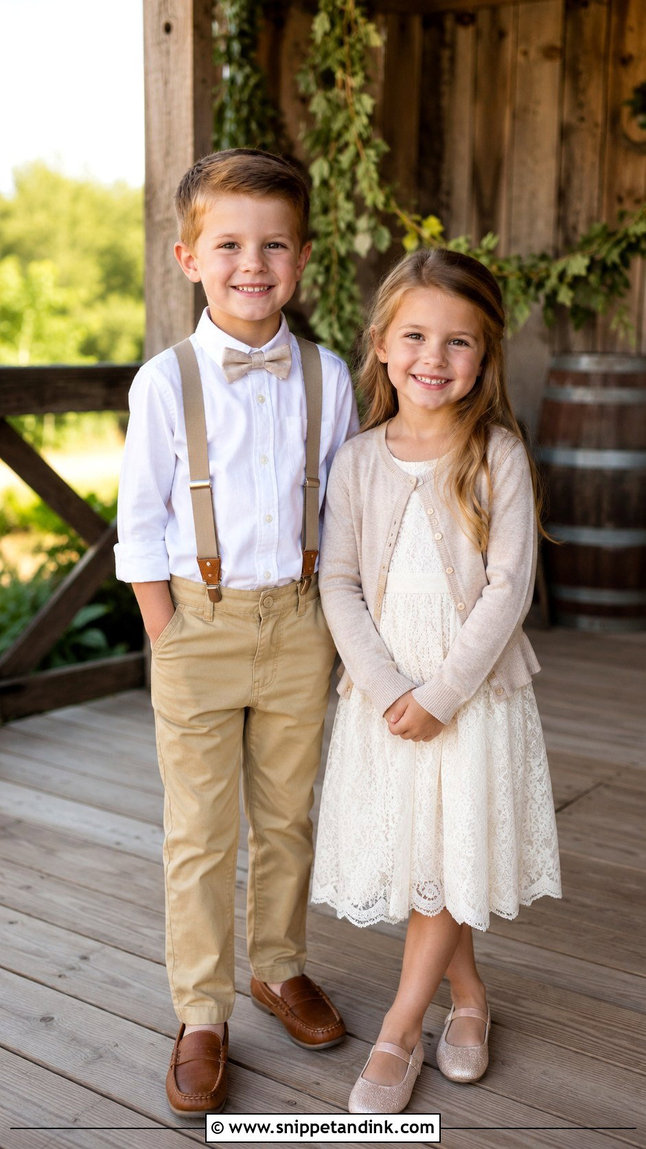 Kids Rustic Wedding Outfit - Snippet and Ink - 30 Kids Wedding Outfits