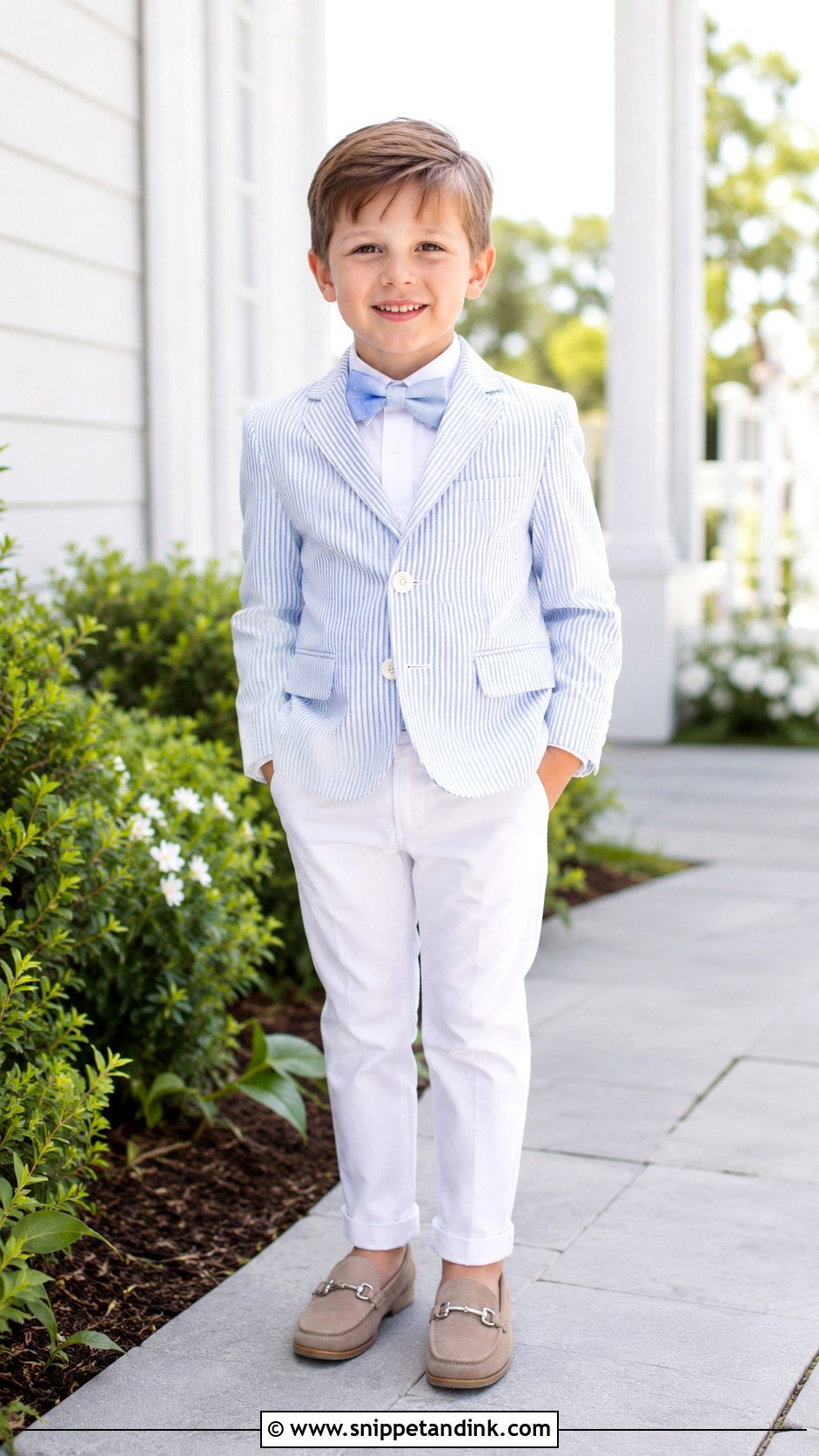 Kids Seersucker Wedding Outfit - Snippet and Ink - 30 Kids Wedding Outfits