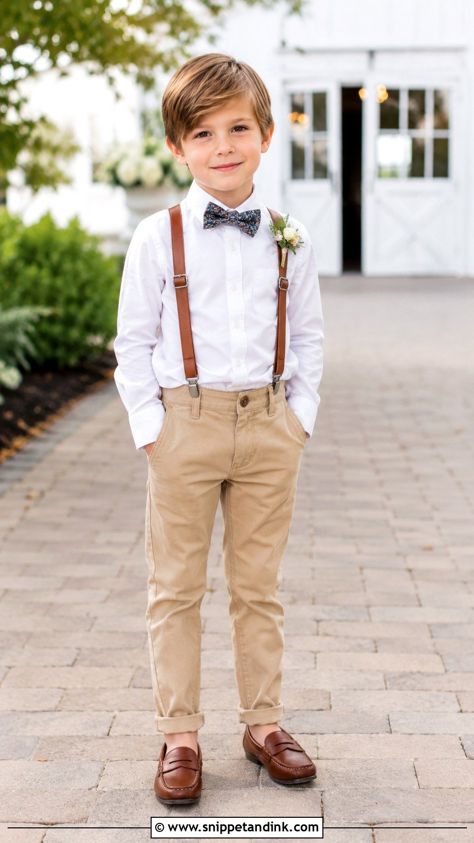 Kids Suspender Wedding Outfit - Snippet and Ink - 30 Kids Wedding Outfits