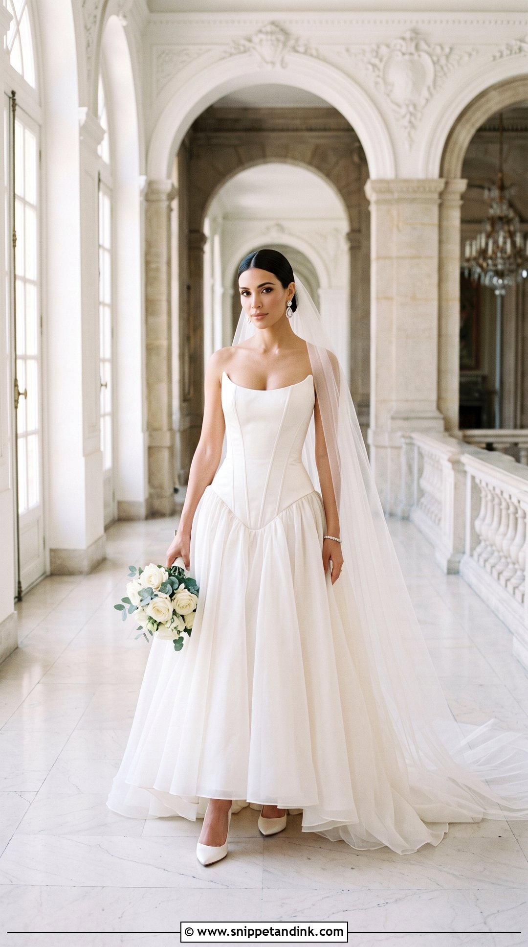 Kim K Drop Waist Wedding Dress - Snippet and Ink - 20 Kim K Wedding Dress Ideas