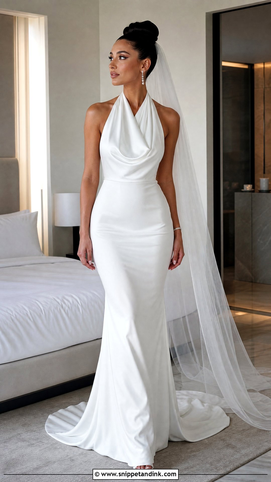 Kim K Halter Neck Wedding Dress - Snippet and Ink - 20 Kim K Wedding Dress Ideas