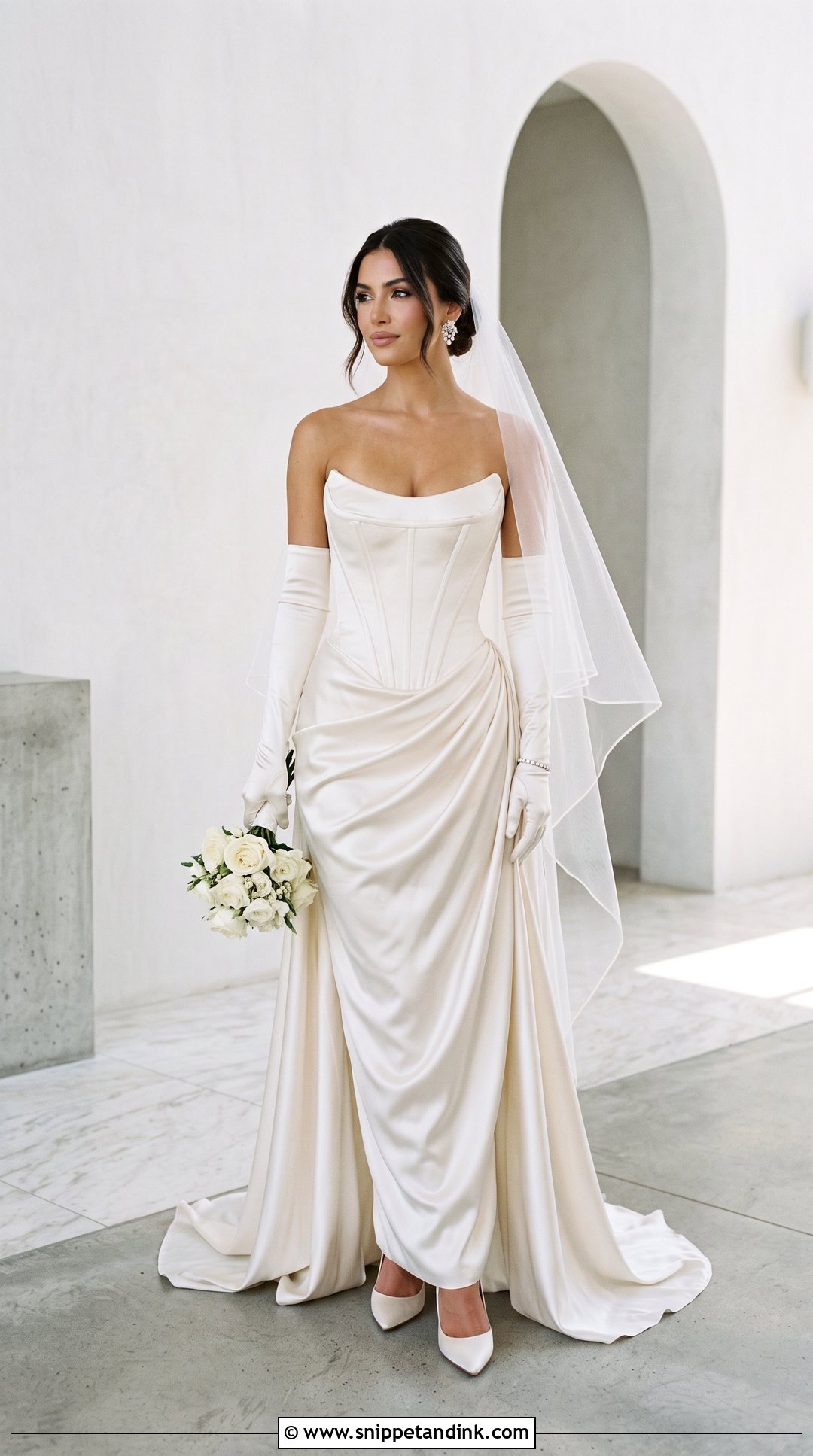Kim K Satin Corset Wedding Dress - Snippet and Ink - 20 Kim K Wedding Dress Ideas