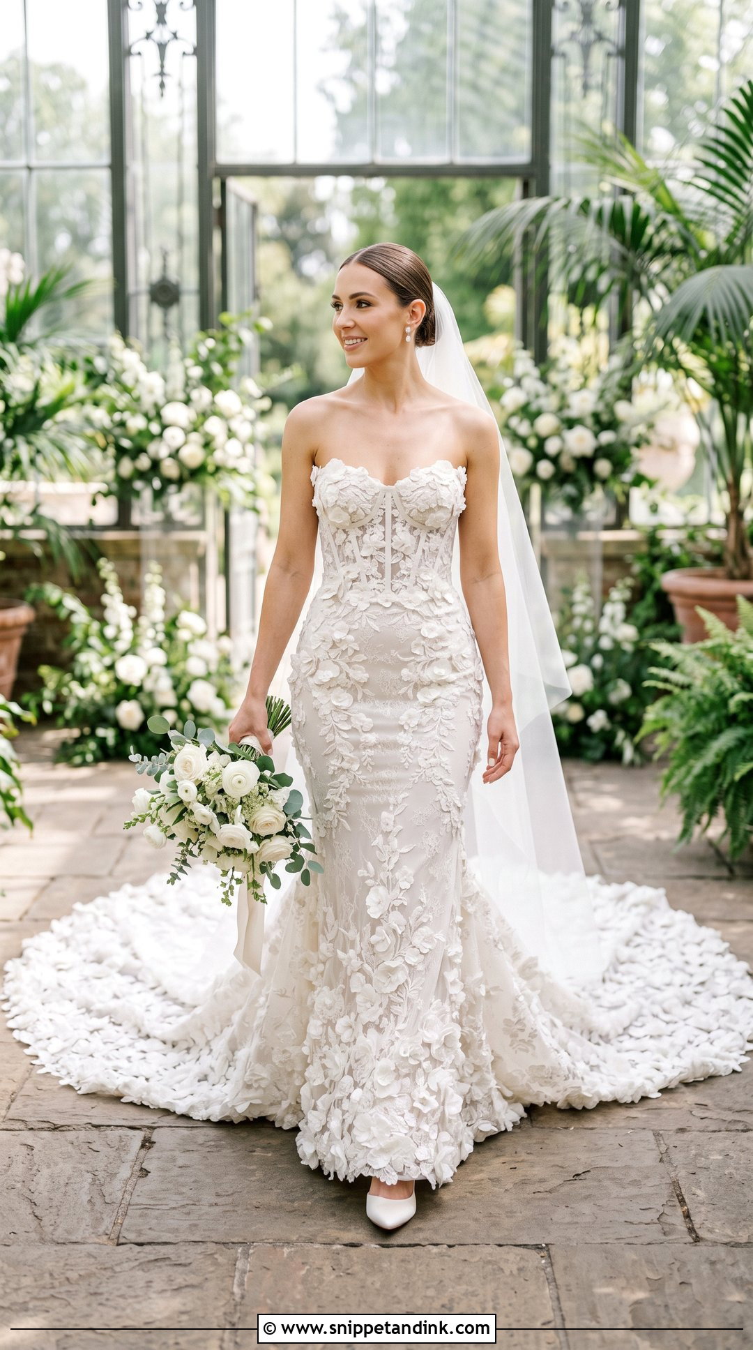 Kim K Wedding Dress With 3D Floral Lace - Snippet and Ink - 20 Kim K Wedding Dress Ideas