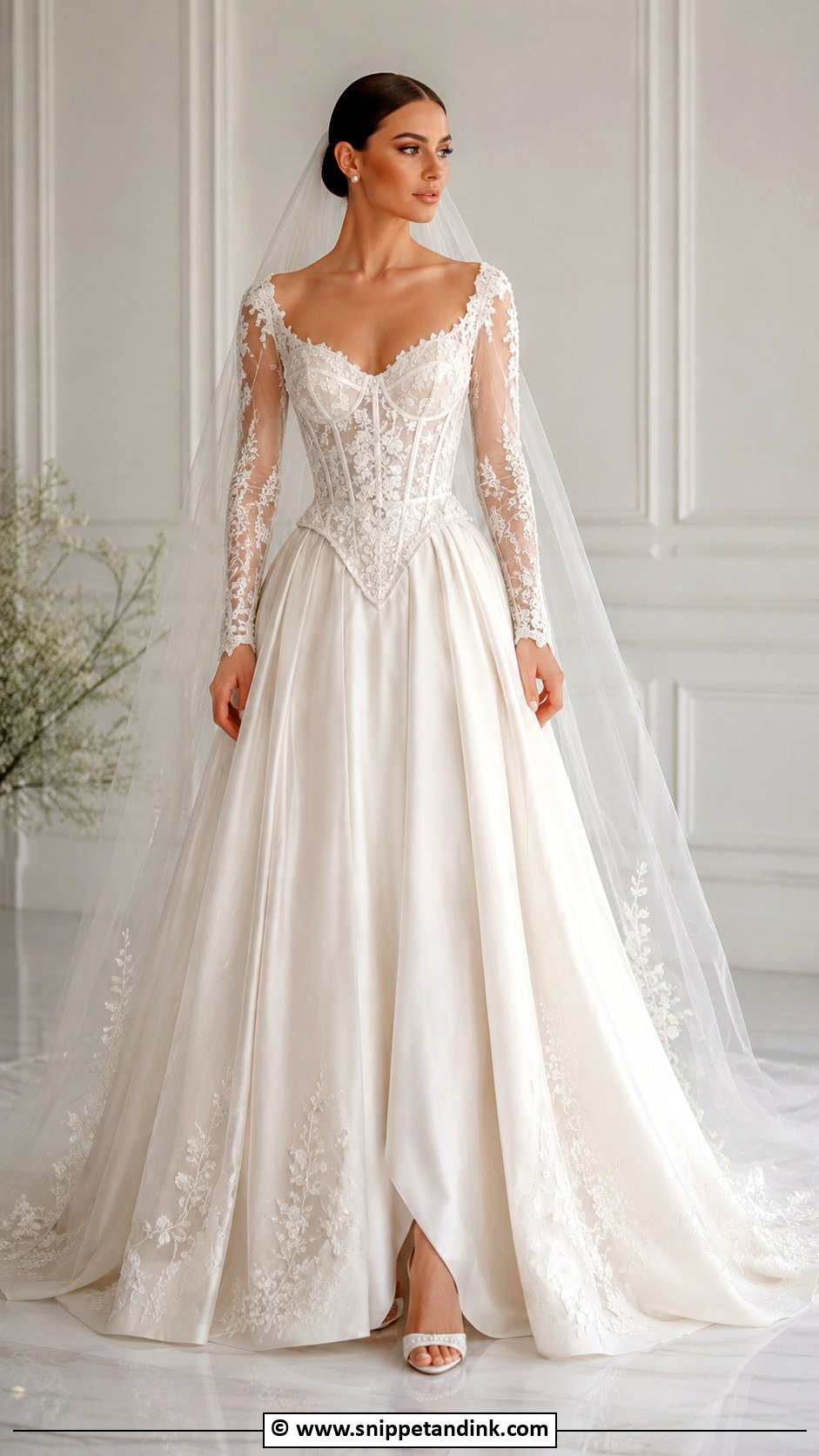 Kim Kassas Basque Waist Wedding Dress - Snippet and Ink - 30 Kim Kassas Wedding Dresses
