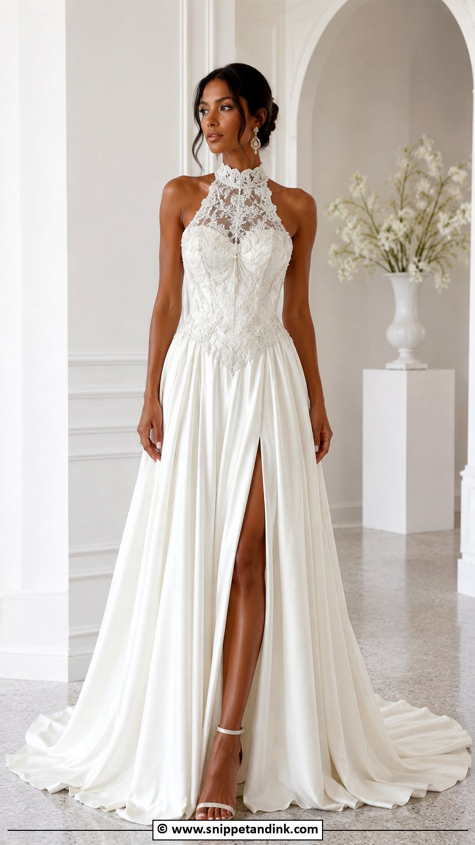 Kim Kassas High Neck Wedding Dress - Snippet and Ink - 30 Kim Kassas Wedding Dresses