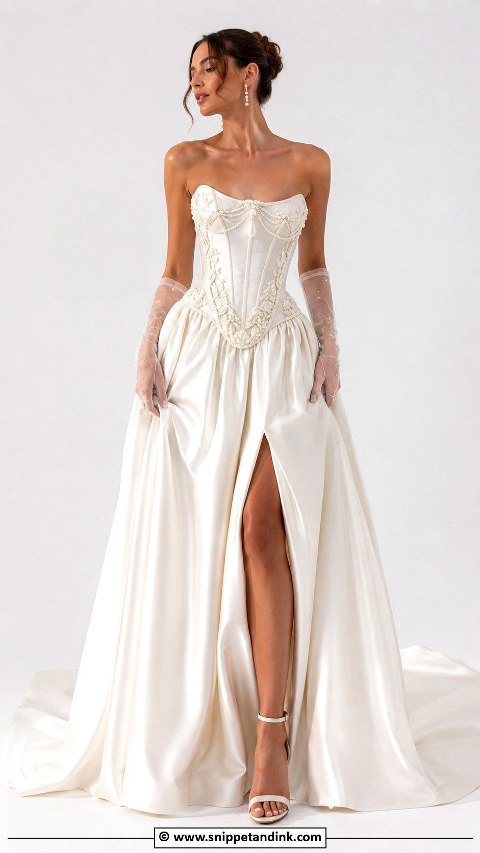 Kim Kassas Pearl Corset Wedding Dress - Snippet and Ink - 30 Kim Kassas Wedding Dresses