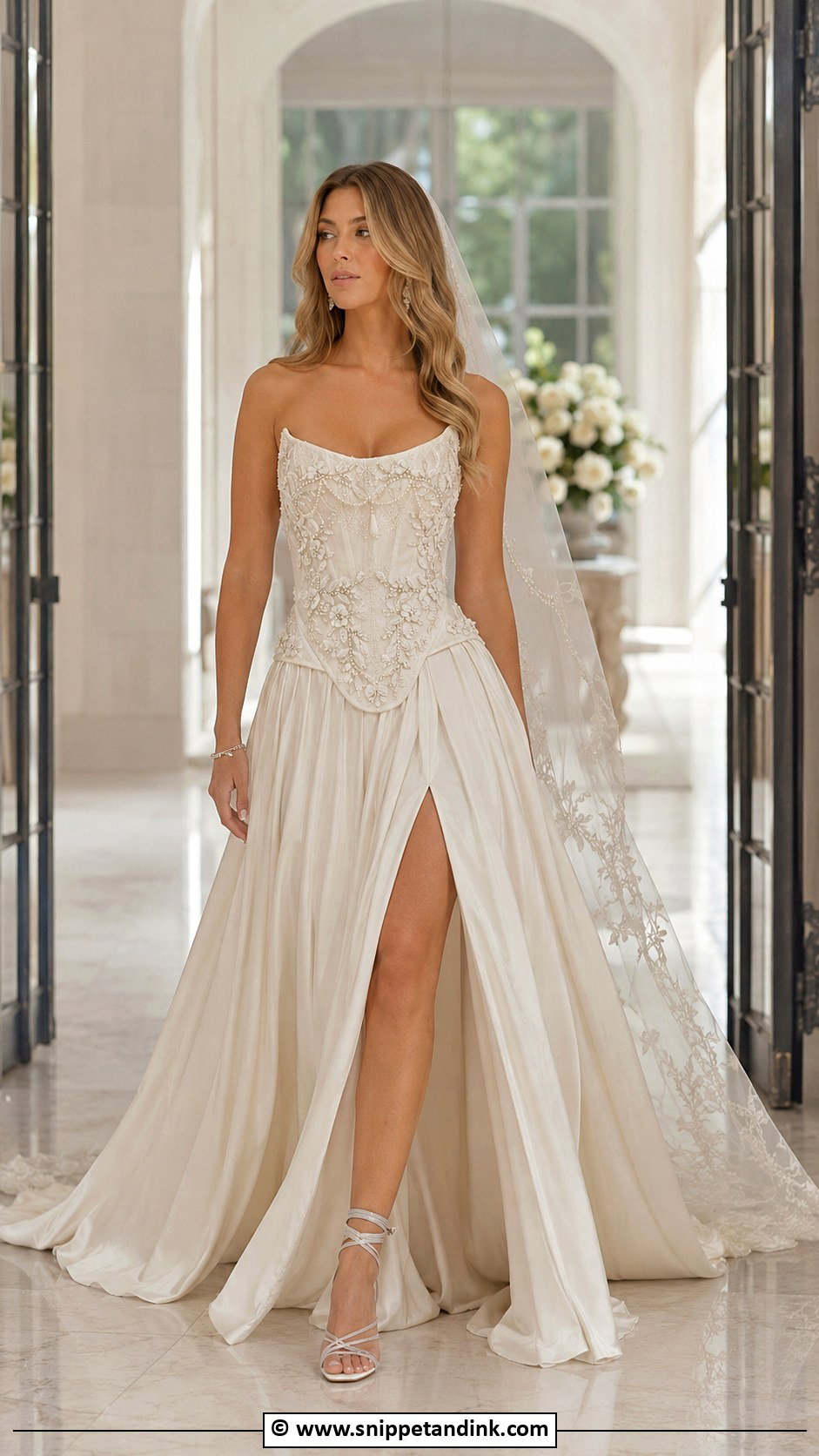 Kim Kassas Slit Wedding Dress - Snippet and Ink - 30 Kim Kassas Wedding Dresses