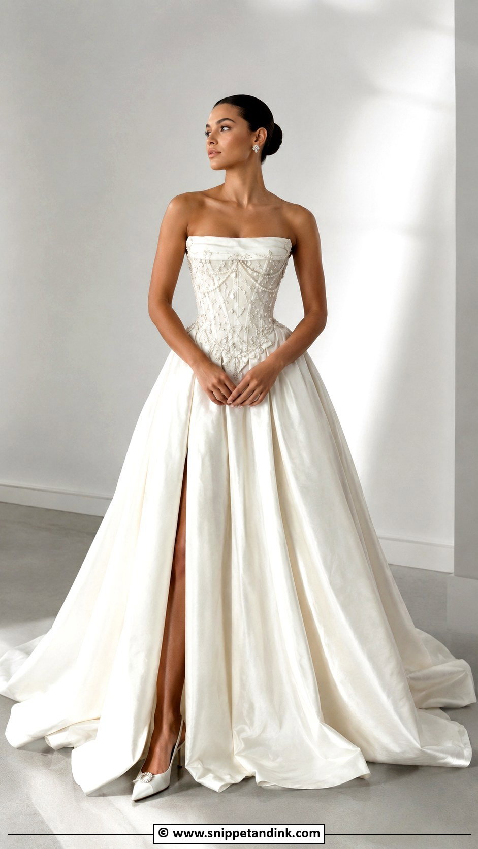 Kim Kassas Straight Neck Wedding Dress - Snippet and Ink - 30 Kim Kassas Wedding Dresses