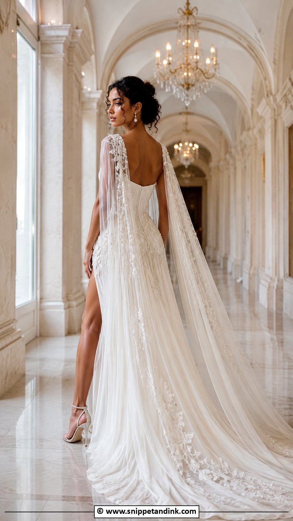 Kim Kassas Wedding Dress With Cape - Snippet and Ink - 30 Kim Kassas Wedding Dresses