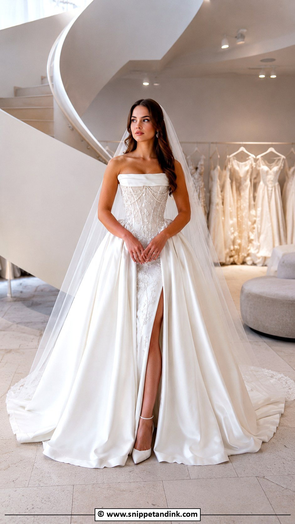 Kim Kassas Wedding Dress With Detachable Overskirt - Snippet and Ink - 30 Kim Kassas Wedding Dresses