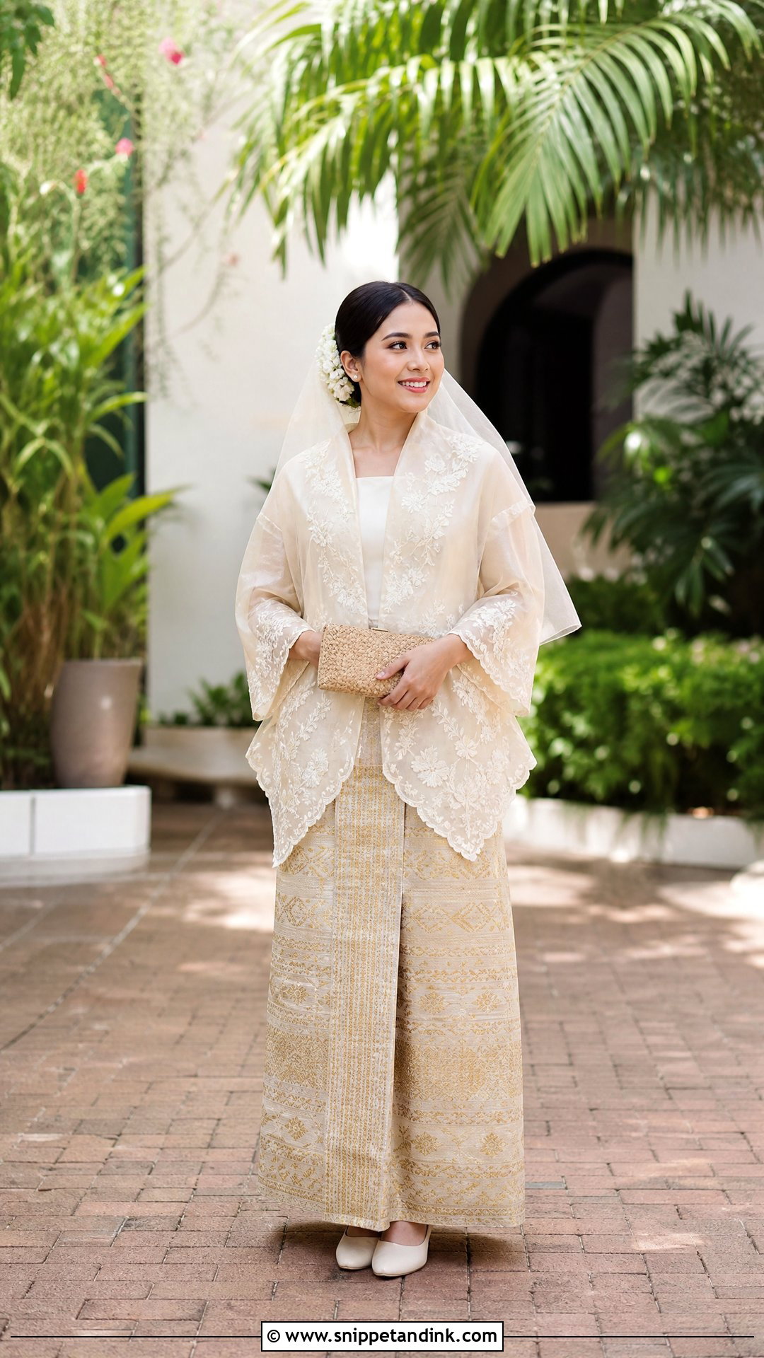 Kimona And Patadyong Wedding Outfit - Snippet and Ink - 20 Traditional Filipino Wedding Dress Ideas