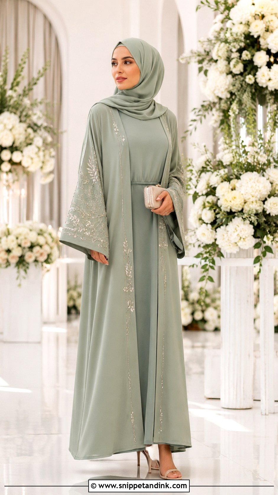 Kimono Abaya - Snippet and Ink - 30 Wedding Abaya Ideas