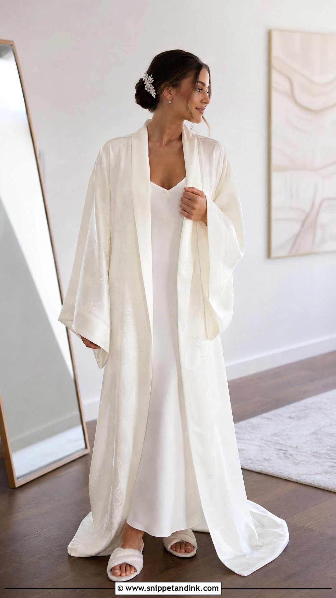 Kimono Bridal Robe Outfit - Snippet and Ink - 25 Wedding Robes for Bride Ideas
