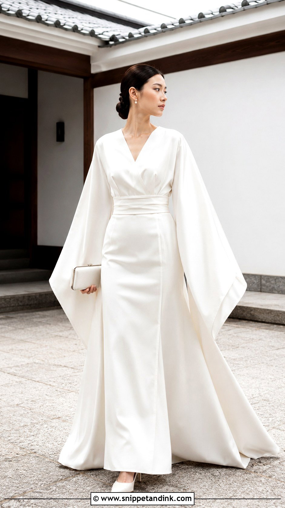 Kimono Sleeve Japan Wedding Dress - Snippet and Ink - 25 Japan Wedding Dress Ideas