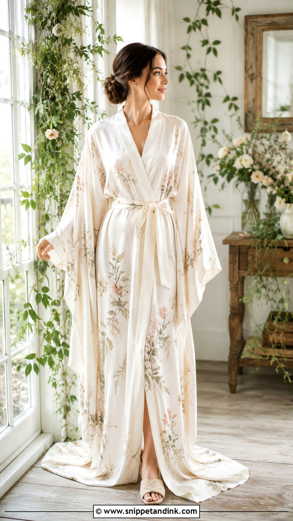 Kimono Wedding Robe - Snippet and Ink - 30 Wedding Robe Ideas