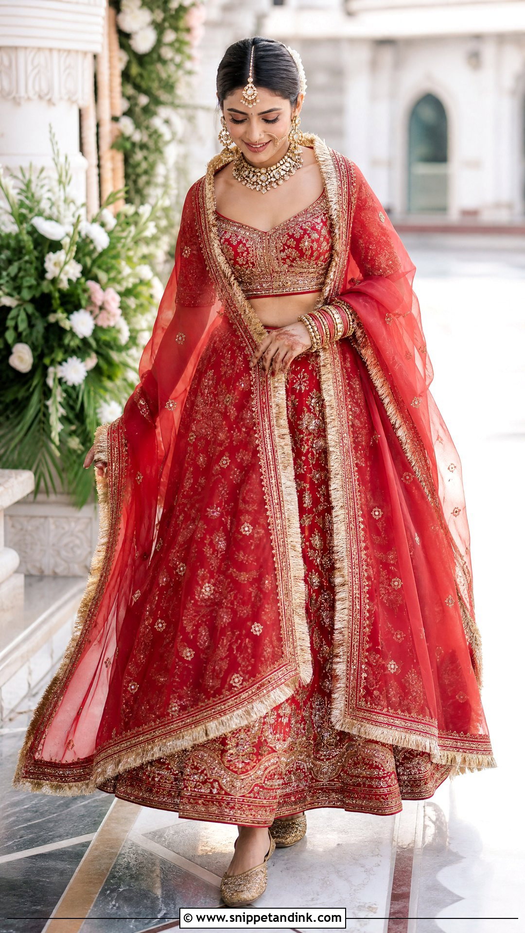 Kiran Border Bridal Dupatta - Snippet and Ink - 20 Bridal Duppata Design Ideas