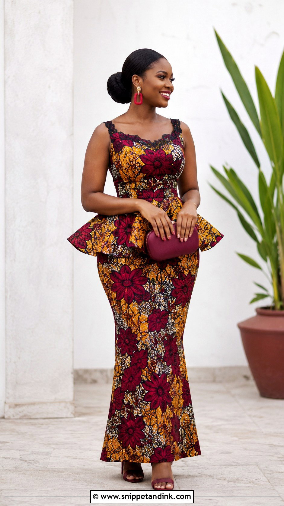 Kitenge Peplum Changing Dress - Snippet and Ink - 20 Changing Dresses for Brides in Uganda