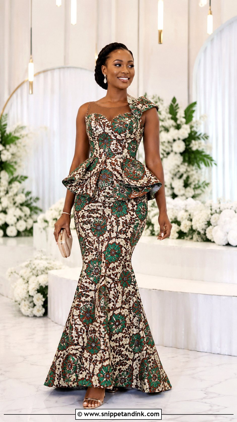 Kitenge Peplum Wedding Dress - Snippet and Ink - 20 Kitenge Wedding Dress Designs