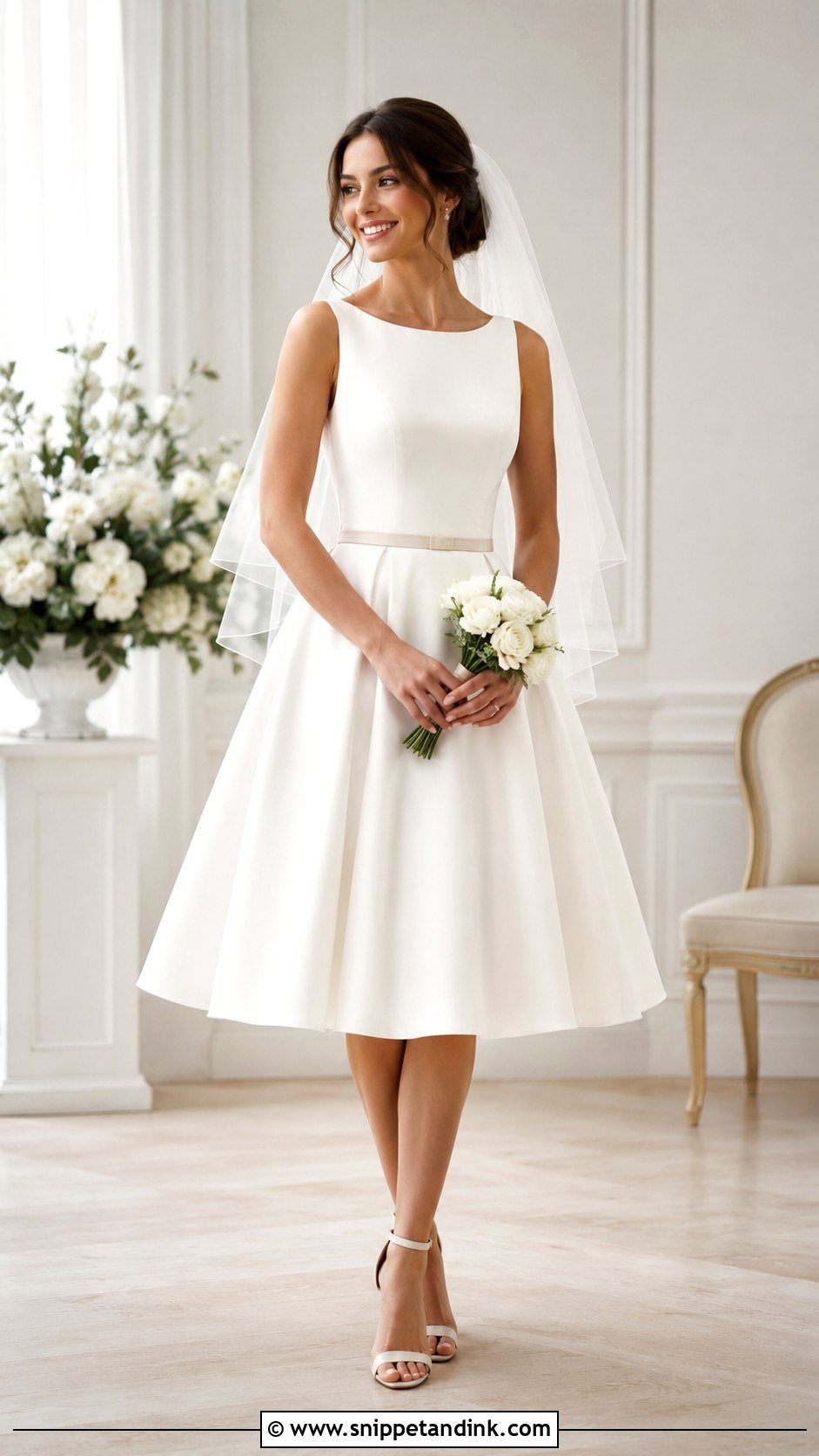 Knee Length A Line Wedding Dress - Snippet and Ink - 25 Knee Length Wedding Dress Ideas