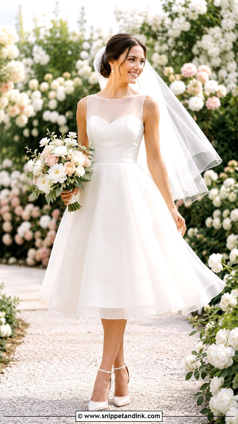 Knee Length Organza Wedding Dress - Snippet and Ink - 25 Knee Length Wedding Dress Ideas