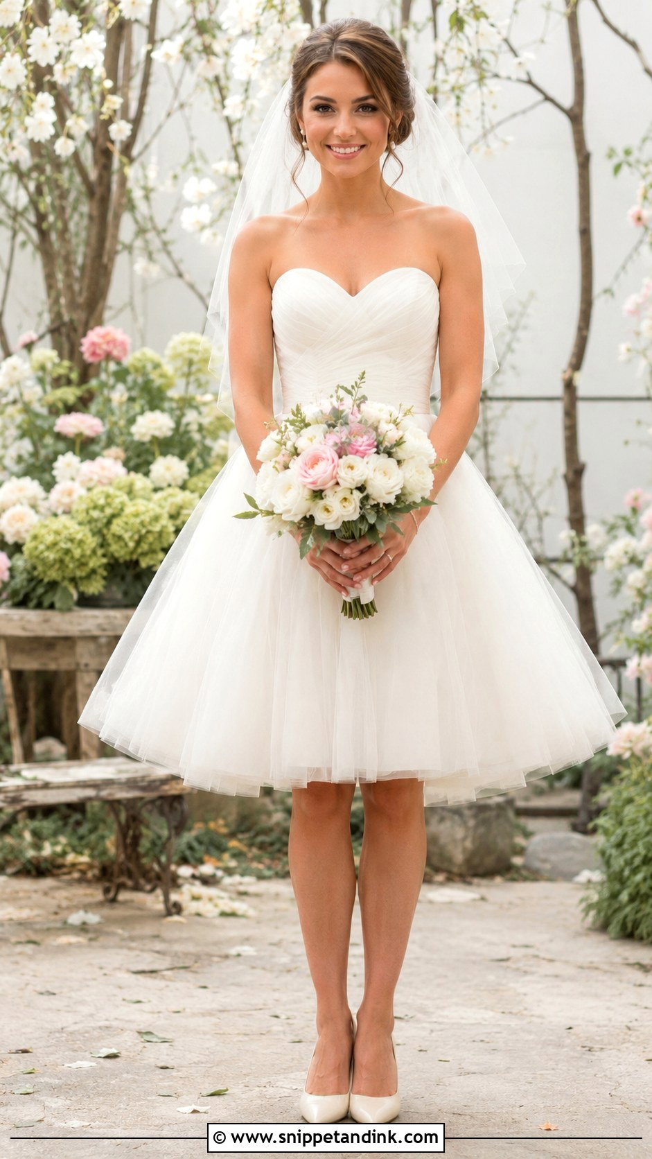 Knee Length Tulle Wedding Dress - Snippet and Ink - 25 Knee Length Wedding Dress Ideas