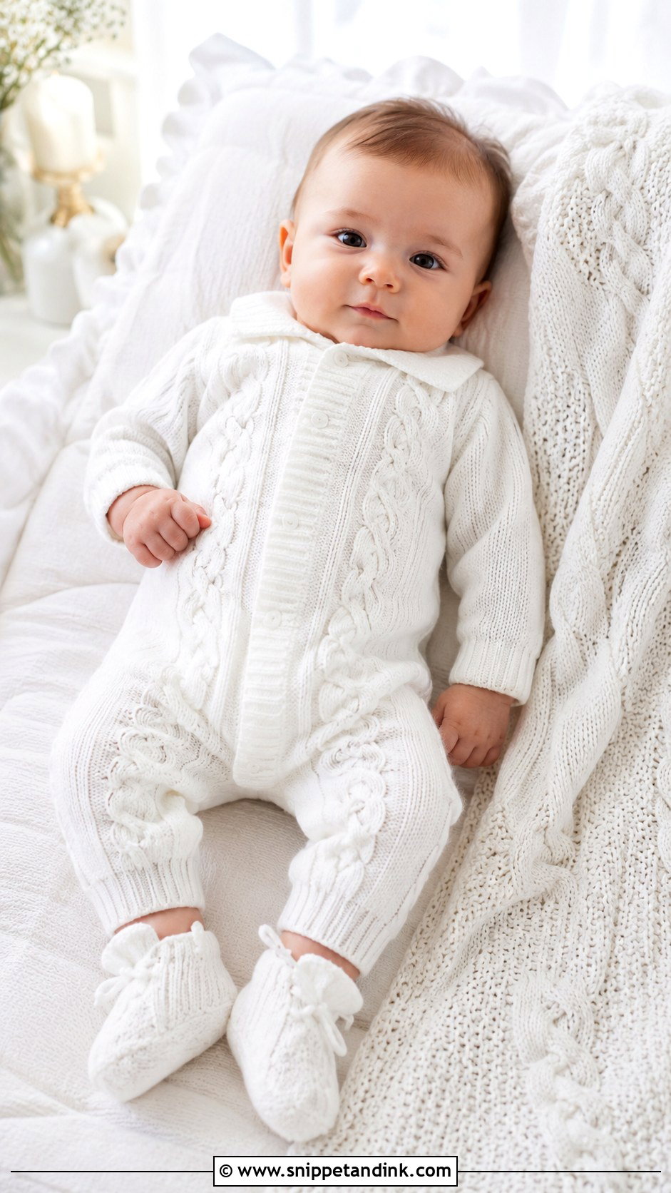 Knit Baby Boy Baptism Romper - Snippet and Ink - 25 Boy Baptism Outfit Ideas