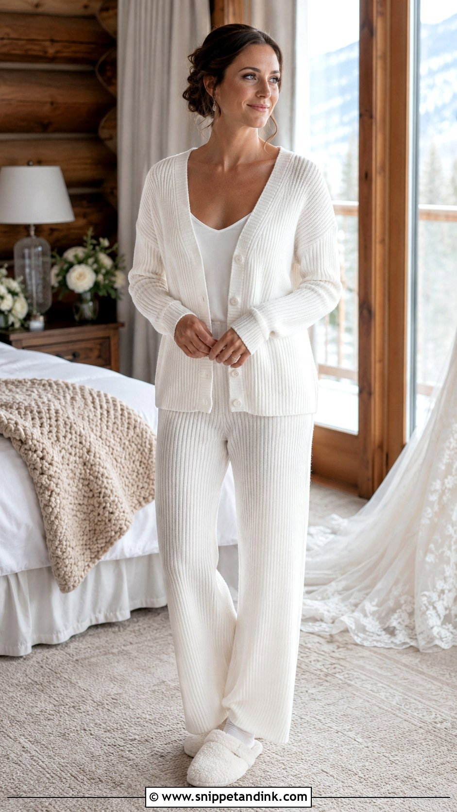 Knit Cardigan Wedding Day Getting Ready Outfit - Snippet and Ink - 20 Wedding Day Getting Ready Outfit Ideas