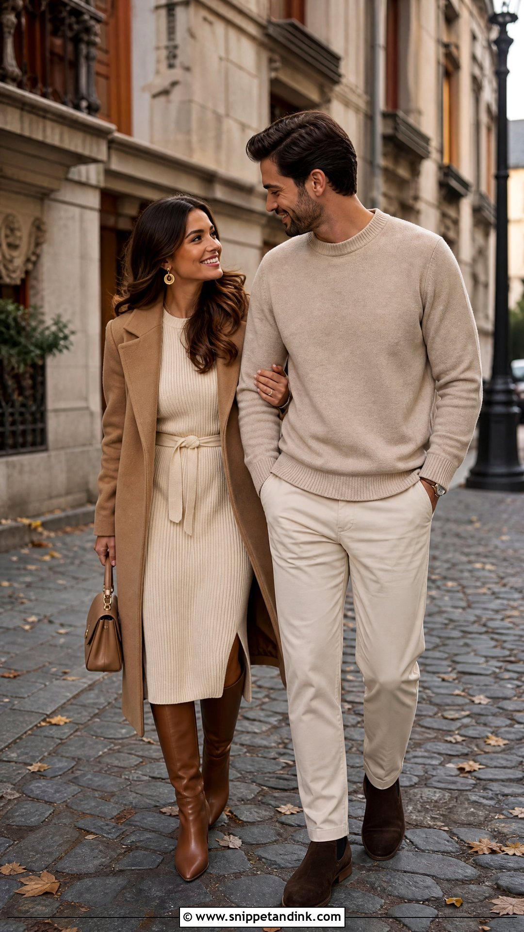 Knit Dress And Knee High Boots Pre Wedding Outfit - Snippet and Ink - 20 Pre Wedding Western Outfits