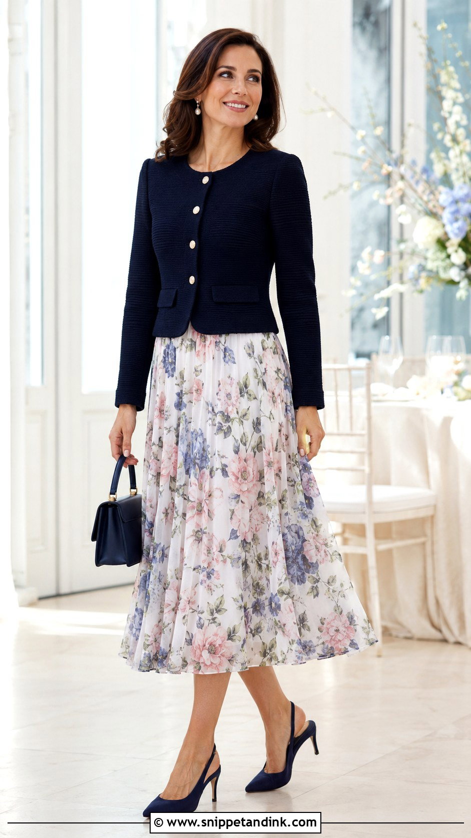 Knit Jacket With Tea Length Dress - Snippet and Ink - 20 Jackets to Wear with Dresses to Wedding