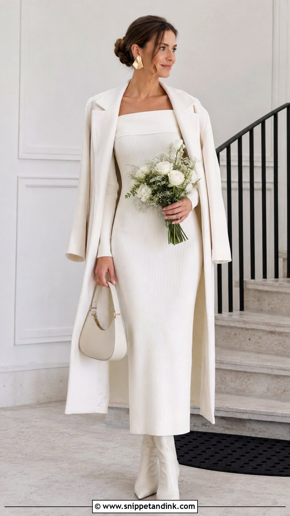 Knit Midi Wedding Dress - Snippet and Ink - 20 Casual Non Traditional Wedding Dress Ideas