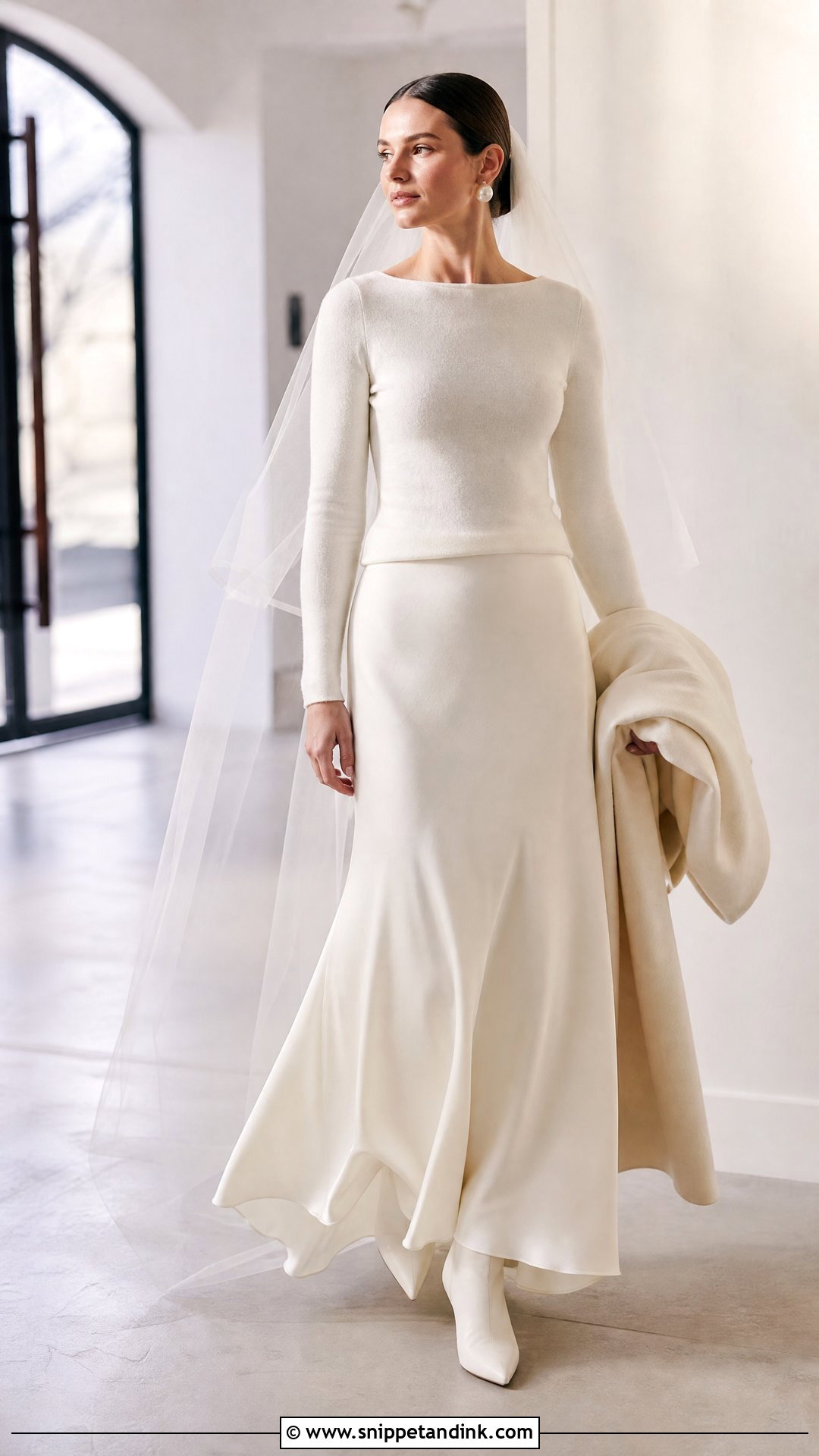 Knit Top And Bias Cut Skirt Wedding Dress Separates - Snippet and Ink - 20 Wedding Dress Separates Ideas