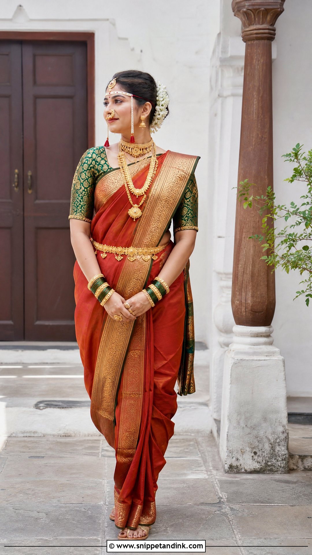 Kolhapuri Marathi Bride Look - Snippet and Ink - 20 Royal Marathi Bride Look Ideas